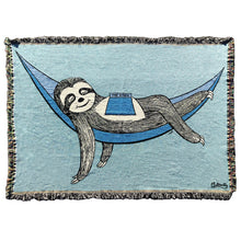 Load image into Gallery viewer, Sloth Woven Cotton Blanket
