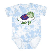 Load image into Gallery viewer, Turtle in The Clouds Tie Dye Baby One Piece
