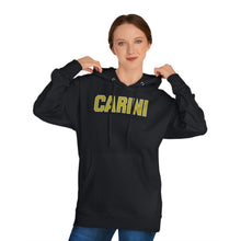 Load image into Gallery viewer, Carini Gold White Unisex Hooded Sweatshirt
