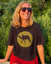 Load image into Gallery viewer, Glitter Camel Walk Crop Tee
