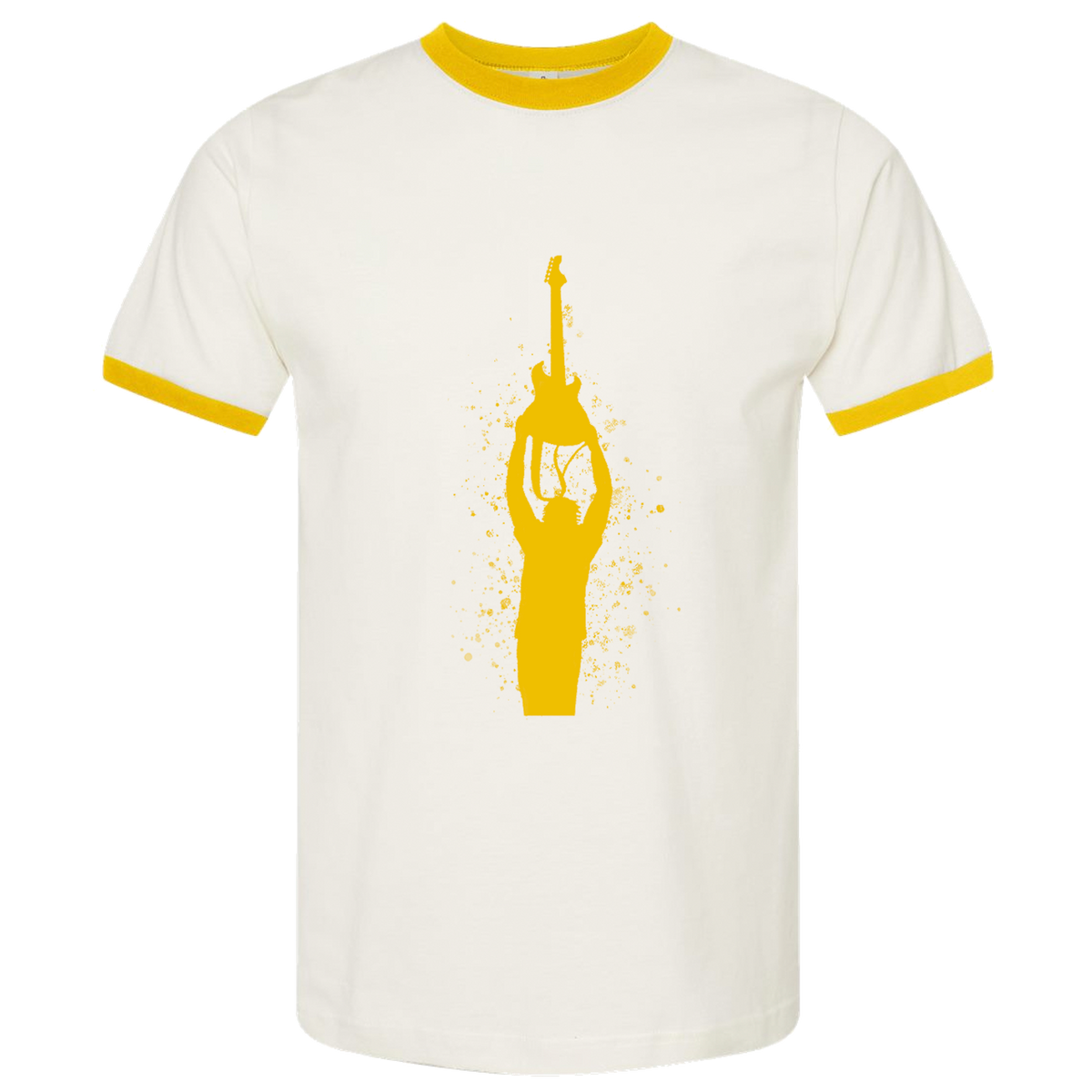 First Tube Ringer Tee Gold Print