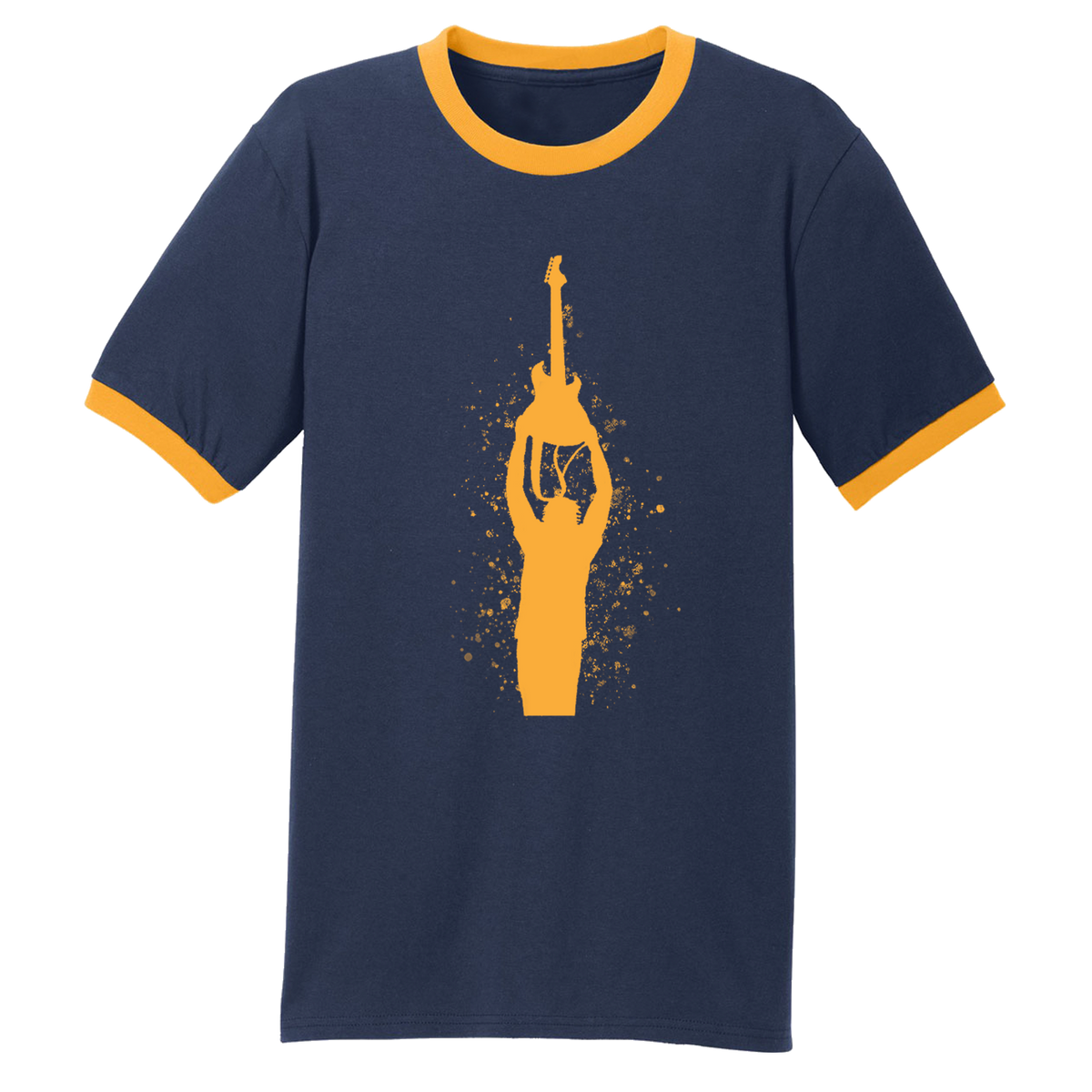 First Tube Ringer Tee Gold Print