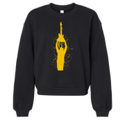First Tube Women's Crop Sweatshirt Gold