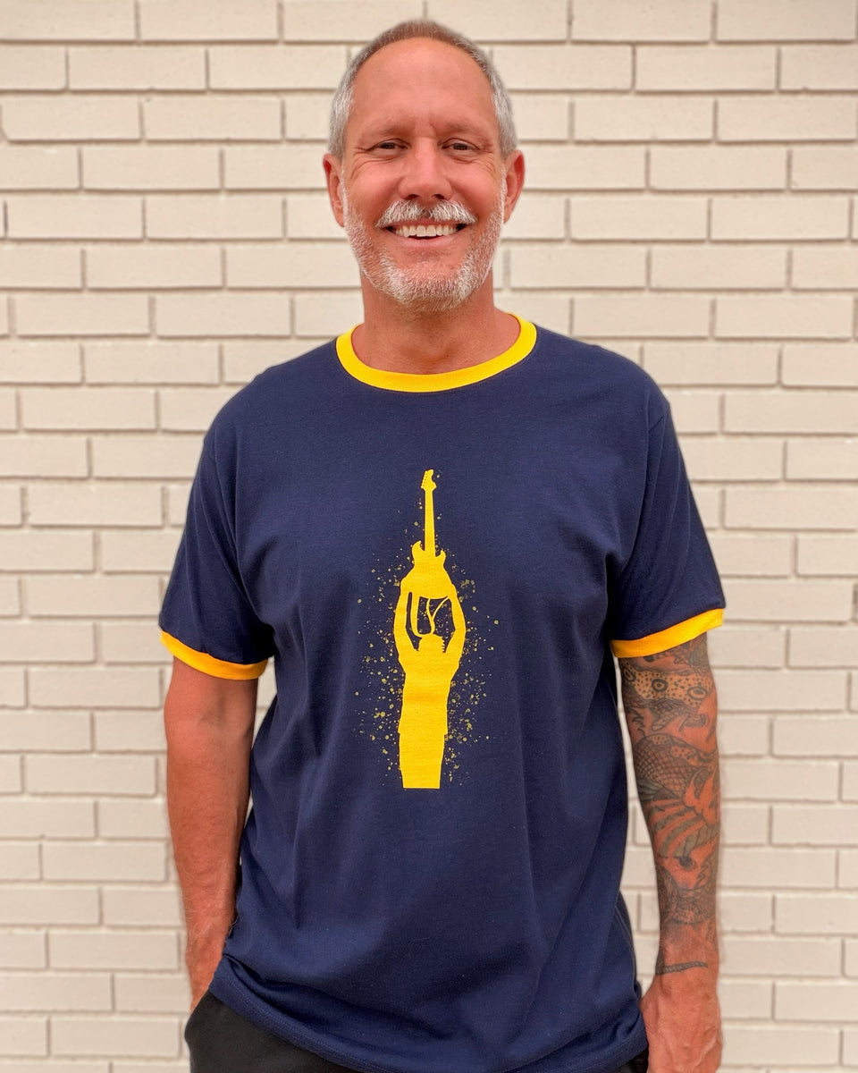First Tube Ringer Tee Gold Print – Outcasty Designs