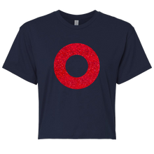 Load image into Gallery viewer, Glitter Donut Crop Tee

