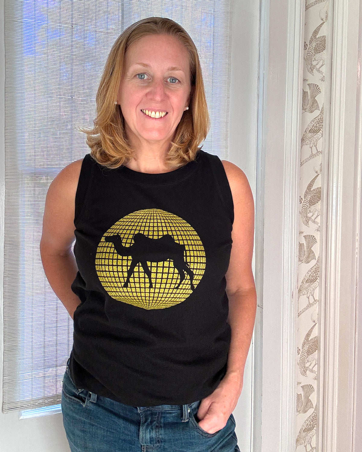 Glitter Camel Walk Women's Relaxed Tank
