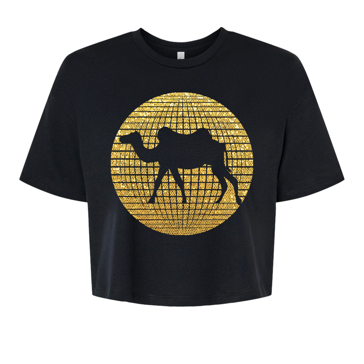 Glitter Camel Walk Crop Tee