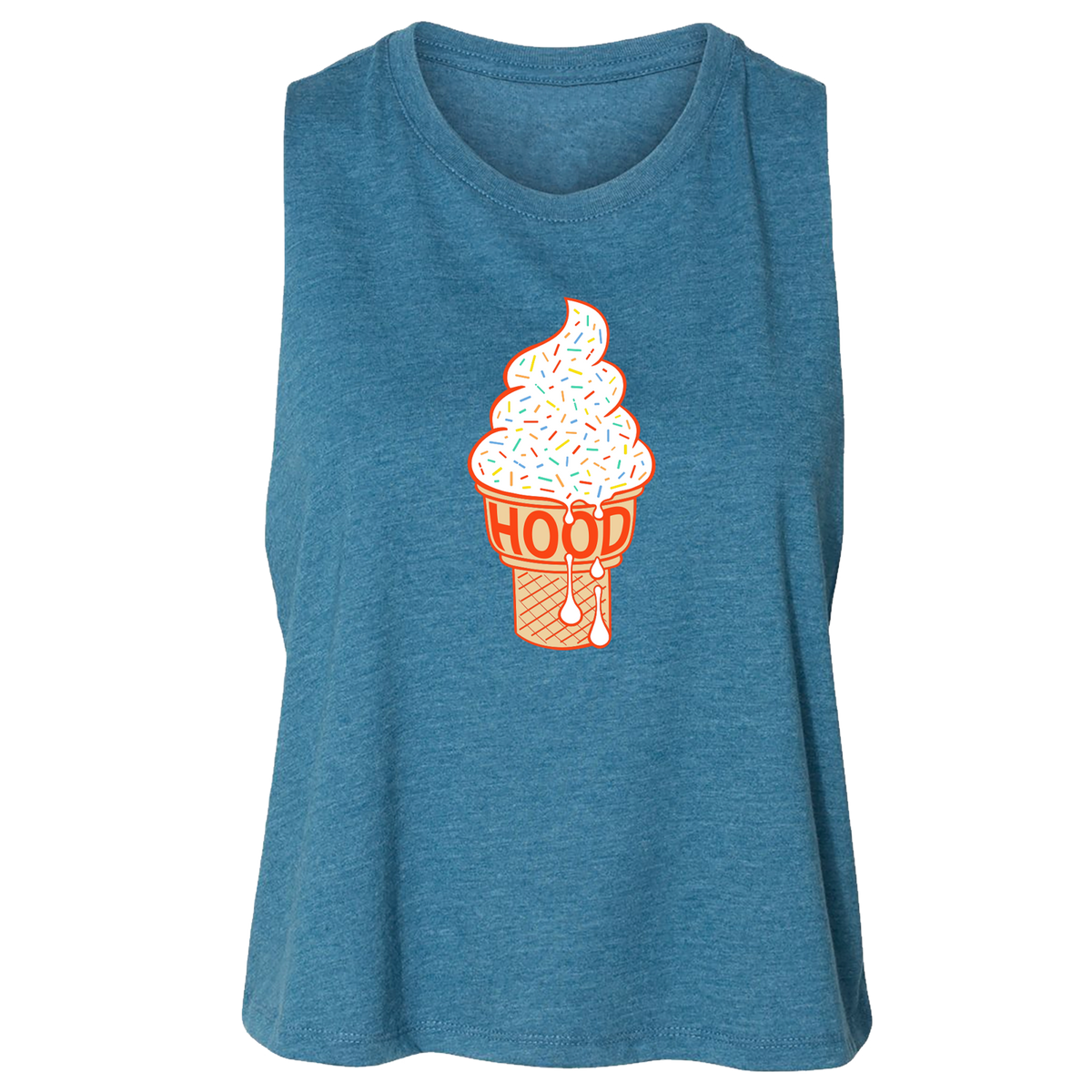 Mr. Miner's Ice Cream Women's Crop Racerback Tank