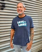 Load image into Gallery viewer, Love &amp; Light Denim Ringer Tee
