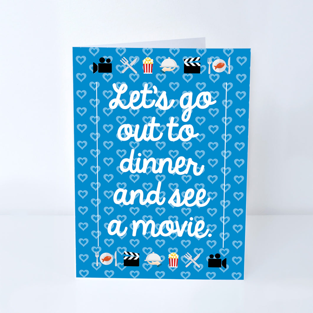 Dinner and a Movie Greeting Card