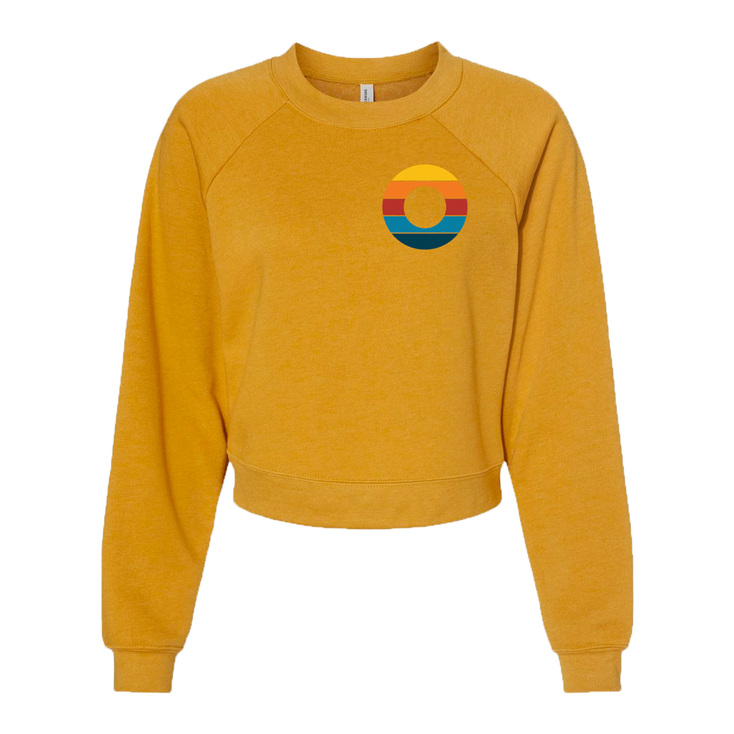 Retro Donut Women's Crop Sweatshirt