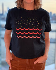 Ruby Waves Heavyweight Boxy Tee