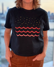 Load image into Gallery viewer, Ruby Waves Heavyweight Boxy Tee
