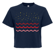 Load image into Gallery viewer, Ruby Waves Heavyweight Boxy Tee
