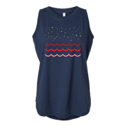 Ruby Waves Women's Relaxed Tank