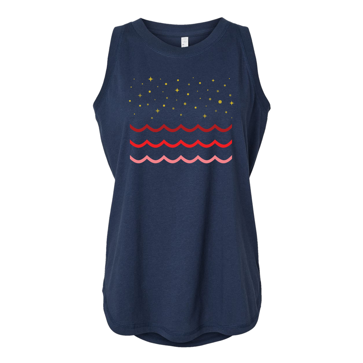 Ruby Waves Women's Relaxed Tank