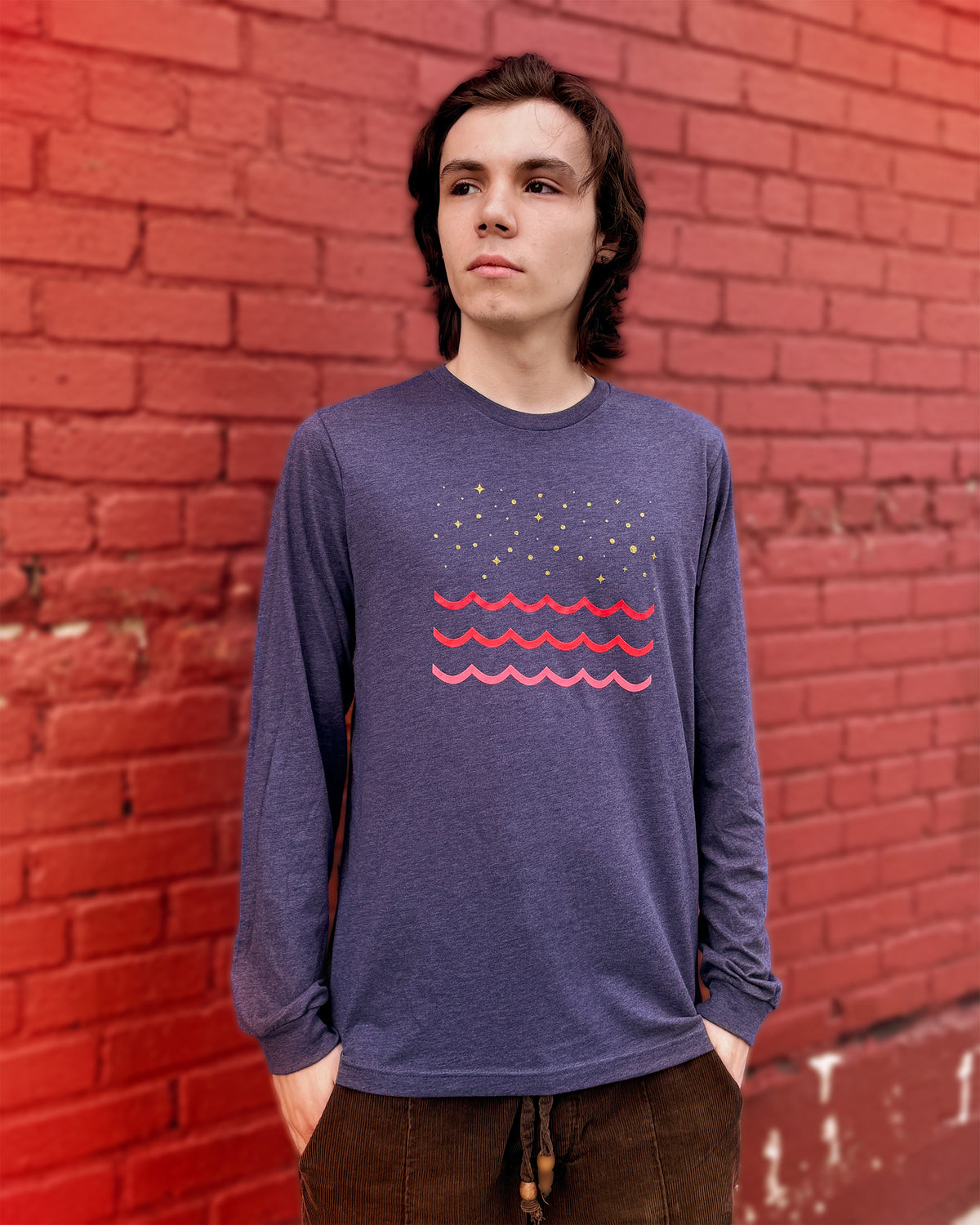 Ruby Waves Unisex Longsleeve Tee