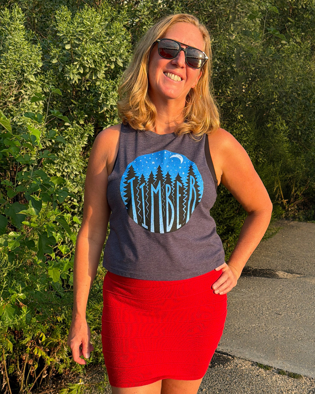 Timber Women's Crop Racerback Tank