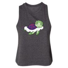 Load image into Gallery viewer, Turtle in the Clouds Racerback Crop Tank
