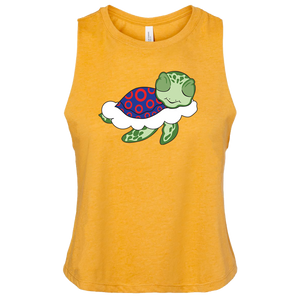 Turtle in the Clouds Racerback Crop Tank