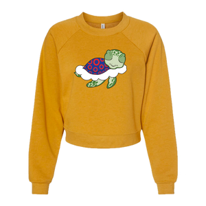 Turtle in the Clouds Women's Crop Sweatshirt