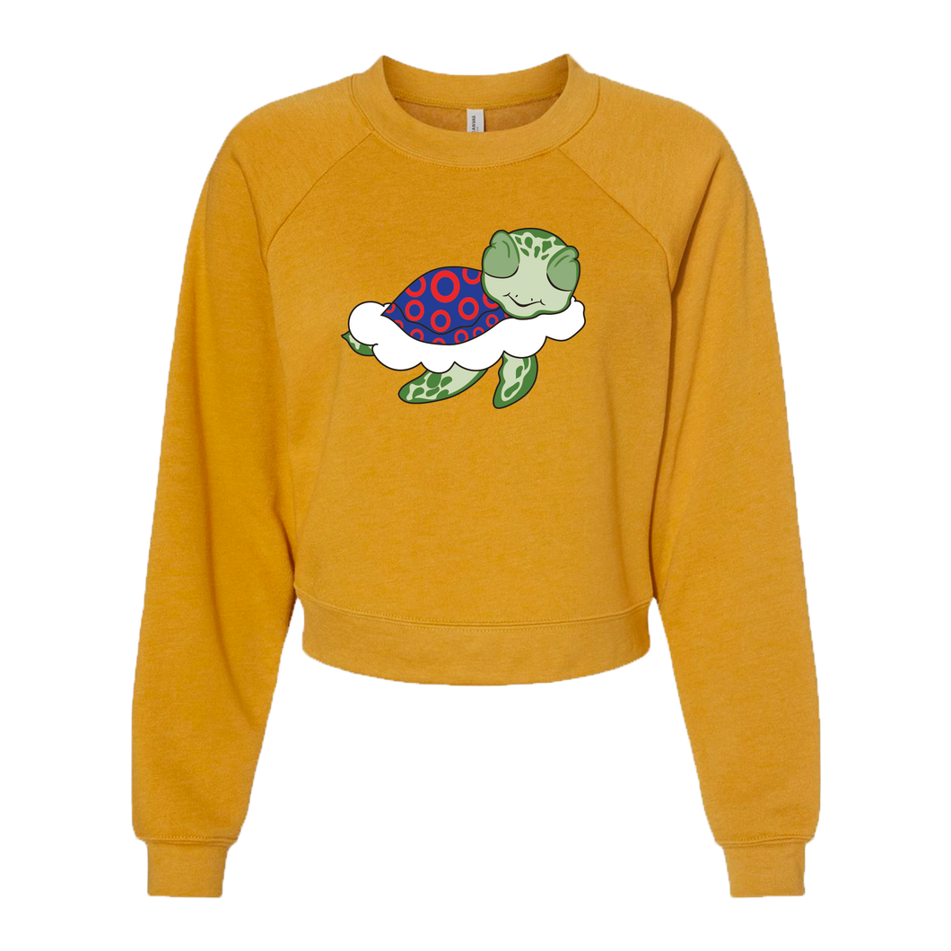 Turtle in the Clouds Women's Crop Sweatshirt