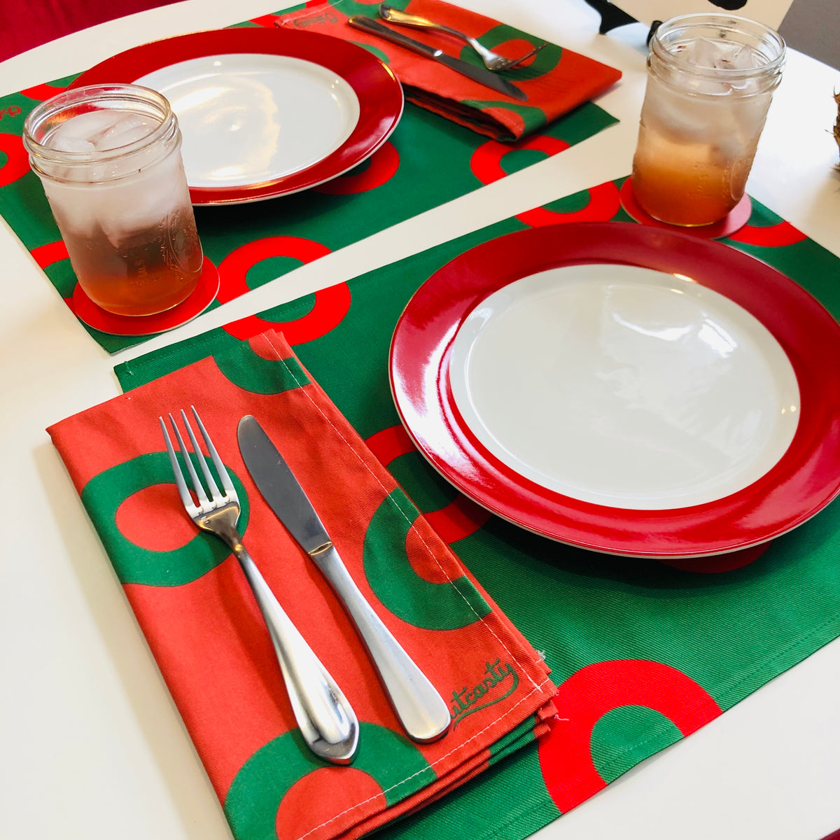 Holiday Donut Placemats & Napkins (Set of 2)