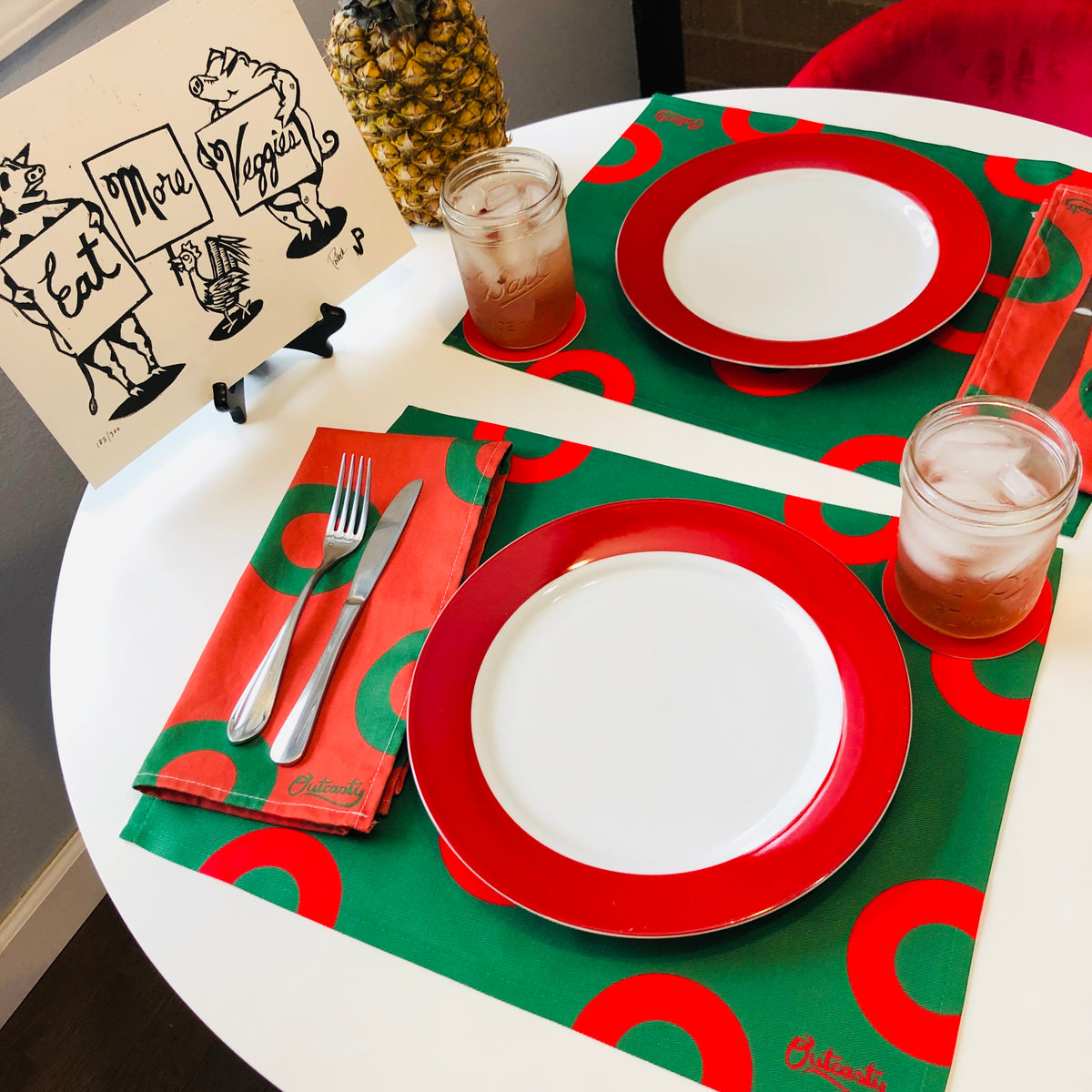 Holiday Donut Placemats & Napkins (Set of 2)