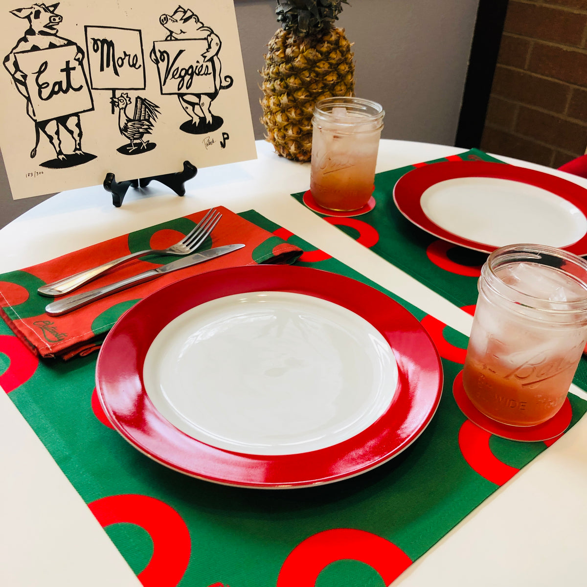 Holiday Donut Placemats & Napkins (Set of 2)