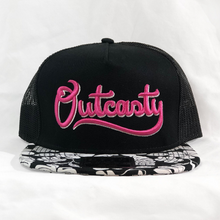 Load image into Gallery viewer, Outcasty Flat Bill Snapback 3D Puff (PINK Embroidery)
