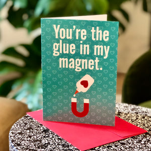 Glue in My Magnet Greeting Card, Phish Greeting Card, Kasvot Växt Greeting Card