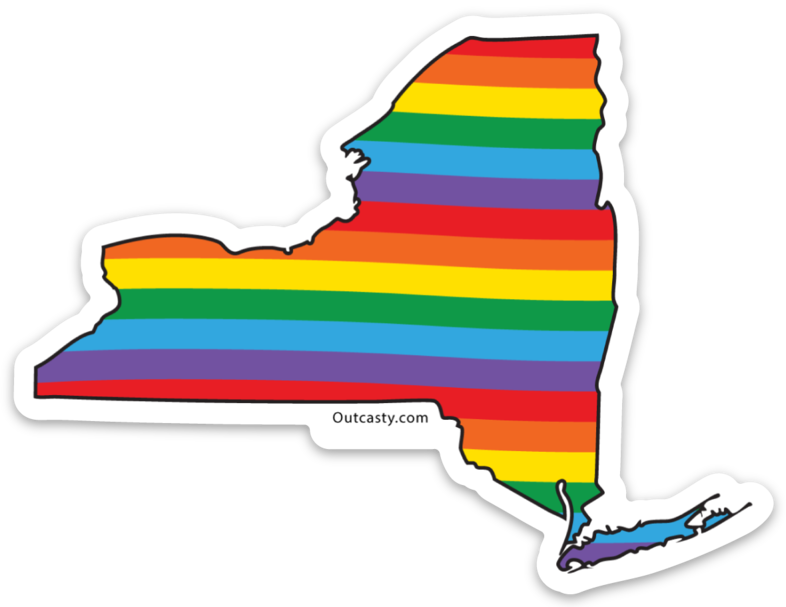 New York State Rainbow Pride Sticker