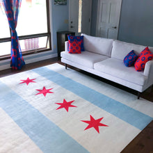 Load image into Gallery viewer, Chicago Flag Area Rugs 6 Sizes
